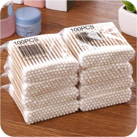 600pcs/Pack Bamboo Cotton Buds Cotton Swabs Medical Ear Cleaning Wood Sticks Makeup Health Tools Tampons Cotonete